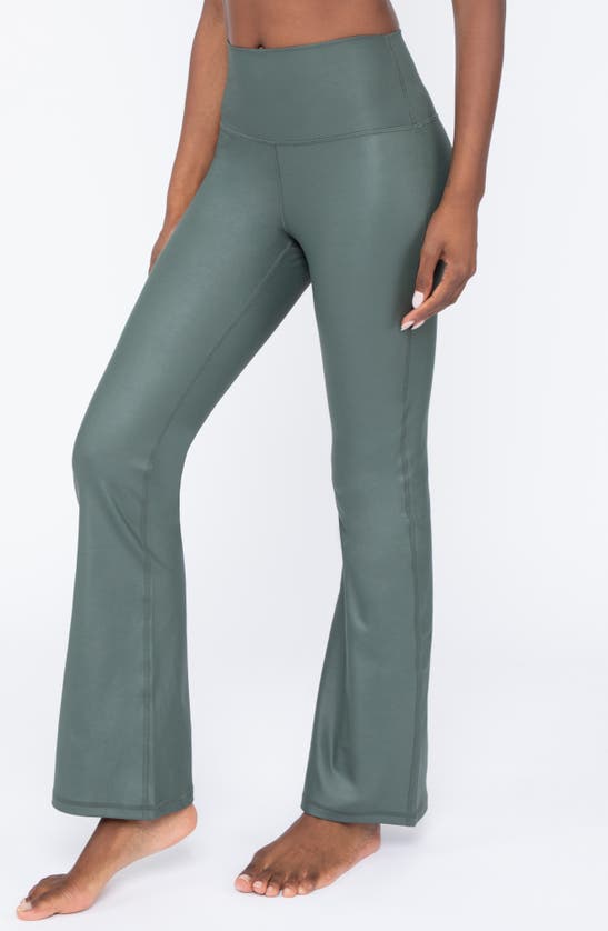 90 Degree By Reflex Faux Leather Yoga Pants In Deep Forest ModeSens