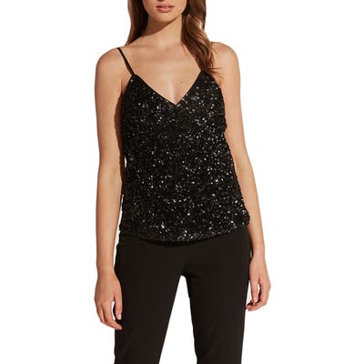 Bardot Sequin Camisole, Black