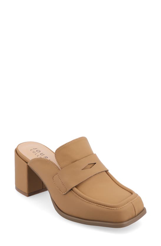 Journee Collection Mule Pump In Tan