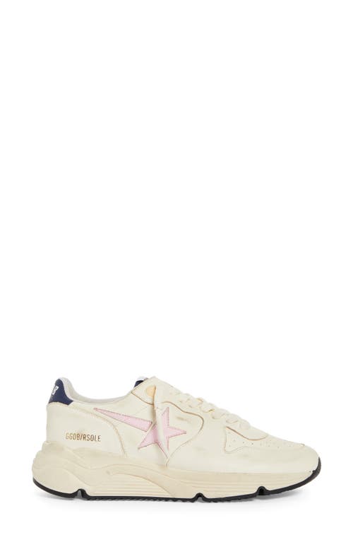Golden Goose Running Sole Sneakers In White/pink