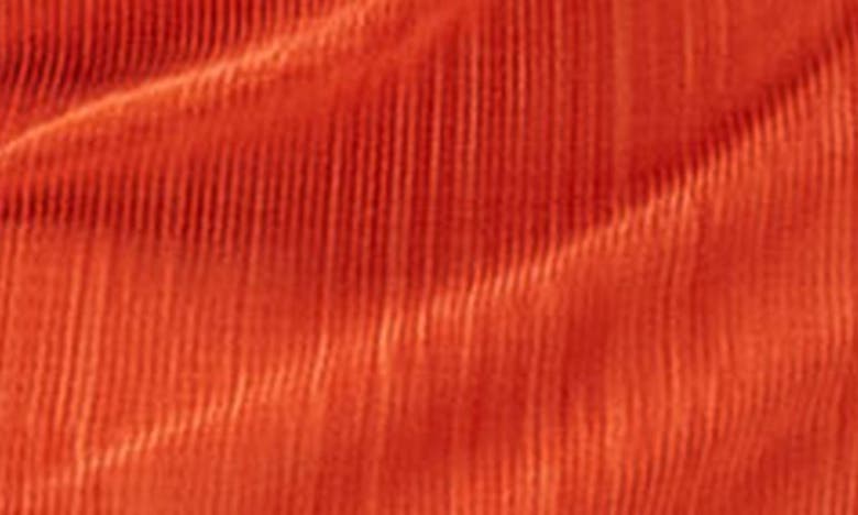 Shop Topshop Plissé Midi Slipdress In Orange