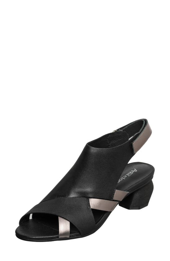 Shop Antelope Alora Slingback Sandal In Black Leather