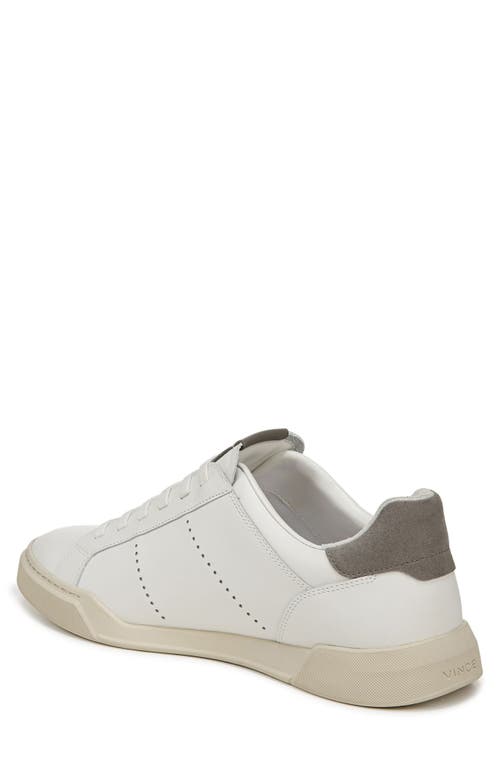 Vince Mercer Leather Oxford Sneakers In White