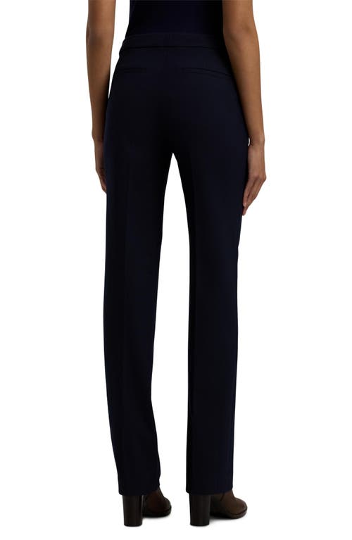 Shop Lauren Ralph Lauren Straight Leg Pants In Navy