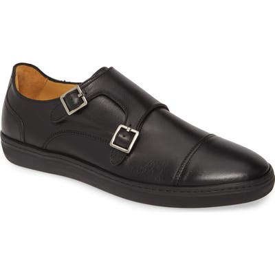 Mezlan Vicenza Double Monk Strap Sneaker, Black
