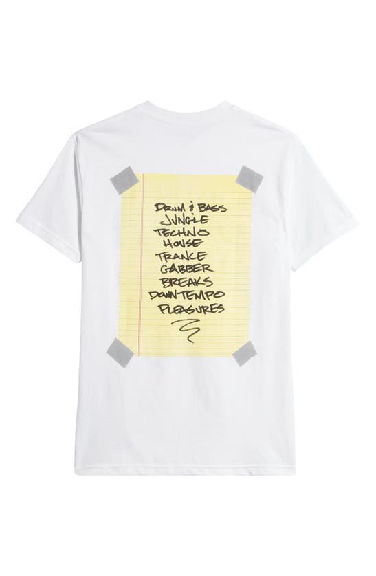 Shop Pleasures P.l.u.r. Jam Cotton Graphic T-shirt In White