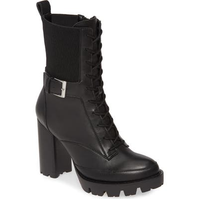 Charles David Govern Lace-Up Platform Boot, Black
