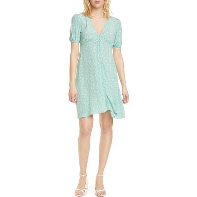 Sams?e Sams?e Petunia Floral Short Sleeve Fit & Flare Dress, Green