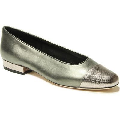 Vaneli Cap Toe Flat- Metallic