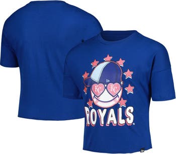 New Era Girls Youth New Era Royal Kansas City Royals Team Half Sleeve T- Shirt