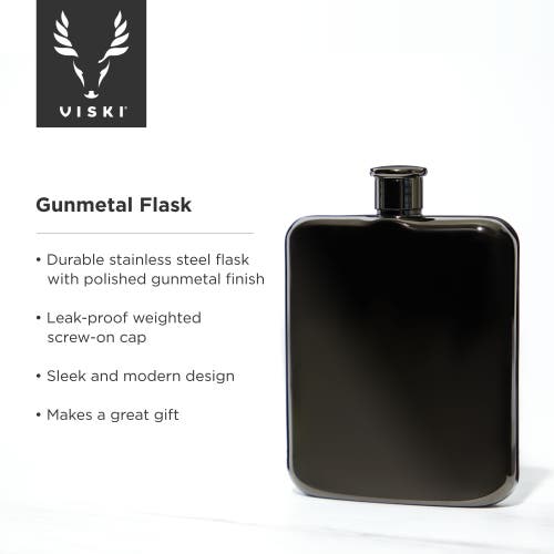 Shop Viski 6 oz Flask In Black