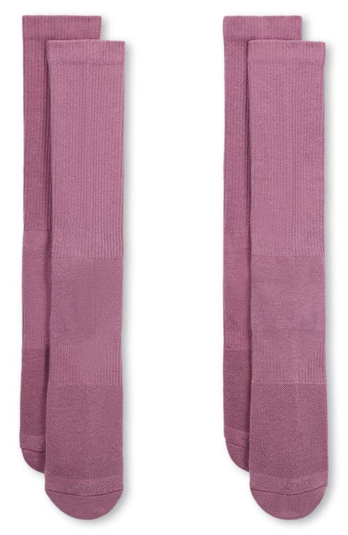 Nike 2-pack Dri-fit Everyday Cushioned Crew Socks In Plum Dust/plum Dust