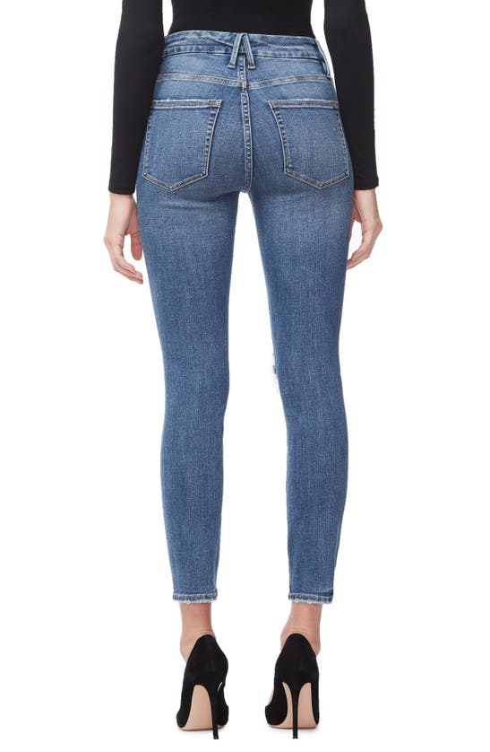 GOOD AMERICAN GOOD AMERICAN GOOD LEGS HIGH WAIST CROP SKINNY JEANS 
