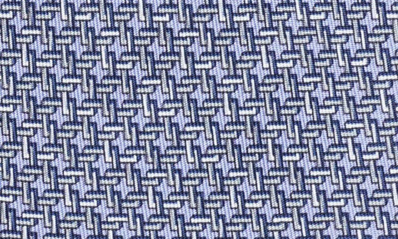 Shop Jack Victor Privee Geometric Print Silk Tie In Lilac