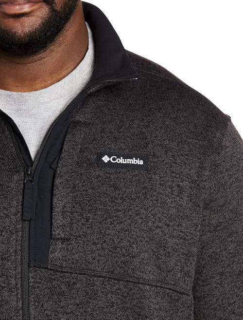 Columbia Sweater Weather Full-zip Fleece Jacket In Black Hthr