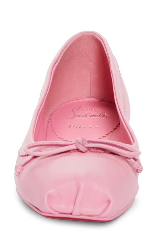 Shop Christian Louboutin Mamadrague Square Toe Ballet Flat In Pink