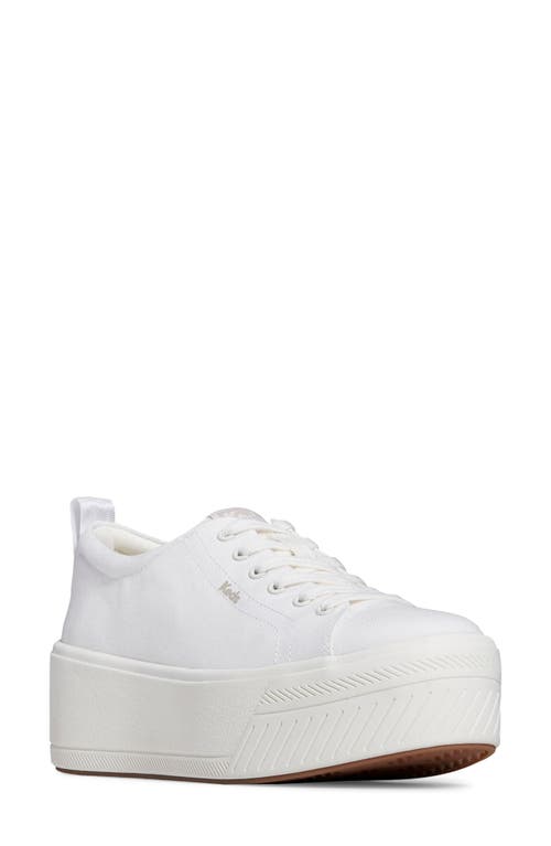 ® Keds Sklyer Platform Sneaker in White Canvas