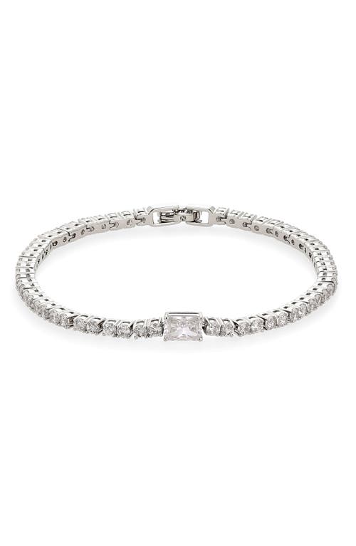 Nadri Social Lights Cubic Zirconia Bracelet in Rhodium at Nordstrom