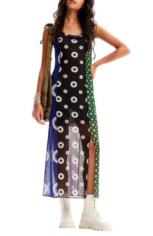 Desigual Galvetri Floral Midi Dress in Green at Nordstrom, Size Small