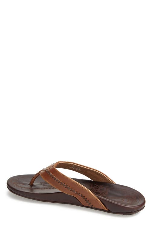 Shop Olukai Mea Ola Flip Flop In Tan/dark Java