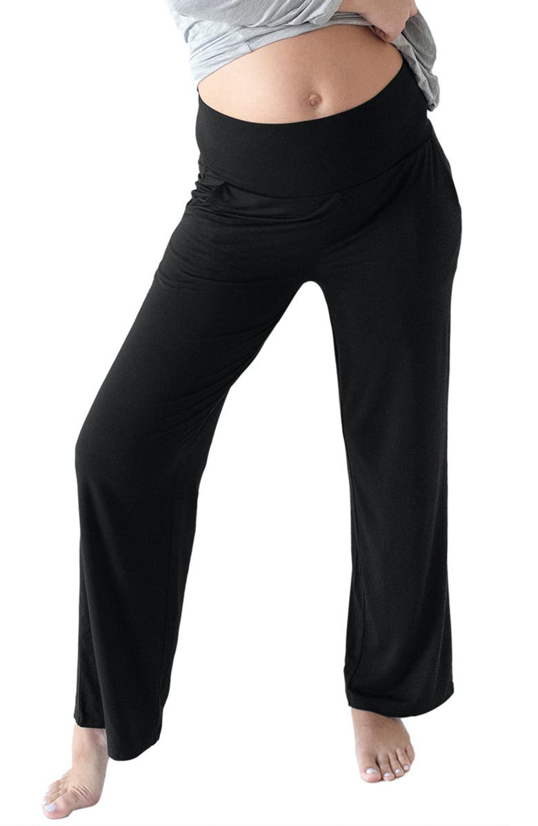 KINDRED BRAVELY Maternity & Postpartum Lounge Pants, Main, color, BLACK