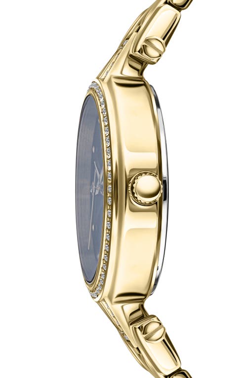 Shop Versus Versace V  Crystal Bracelet Watch, 34mm In Ip Yellow Gold