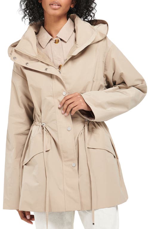 Barbour Wishaw Showerproof Hooded Rain Jacket in Beechwood/Dress Indigo