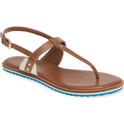 Linea Paolo Leia Slingback T-Strap Sandal- Brown
