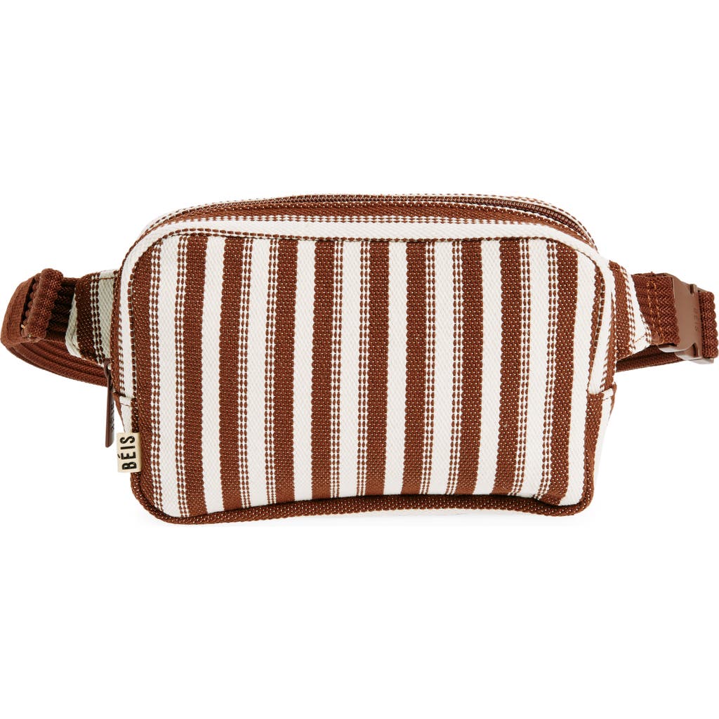 Beis Béis The Striped Belt Bag In Maple