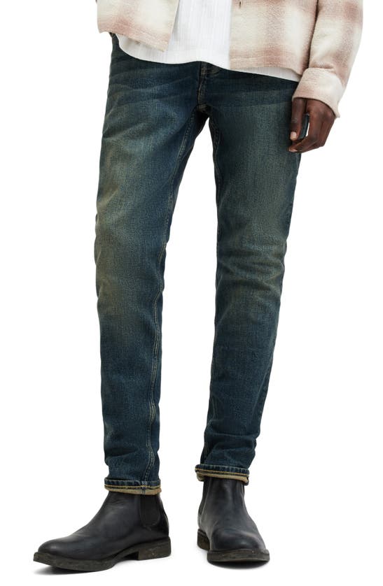 Allsaints Rex Slim Fit Jeans In Tinted Indigo