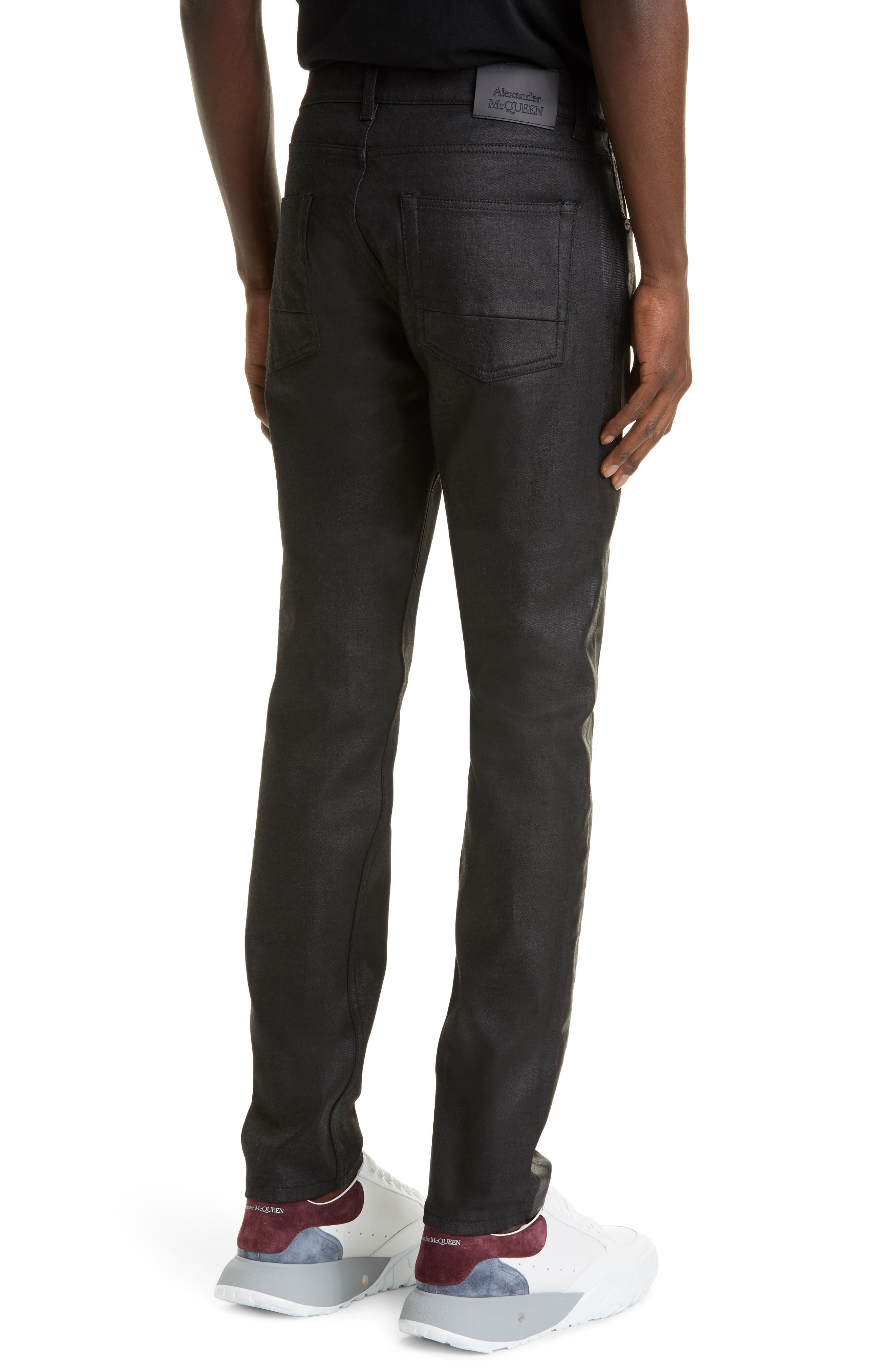 coated slim fit jeans