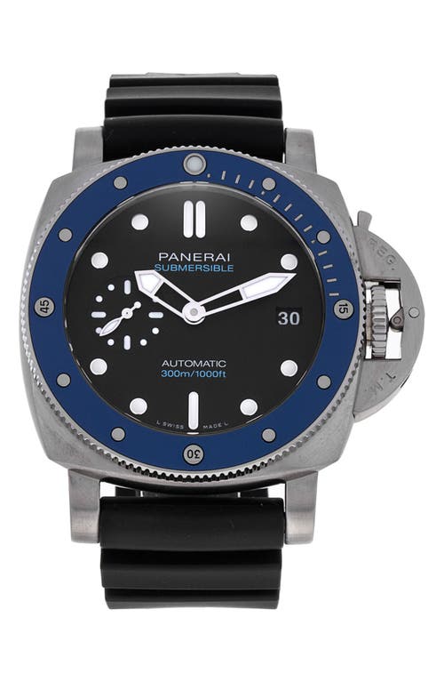 Panerai Preowned Submersible Automatic Rubber Strap Watch