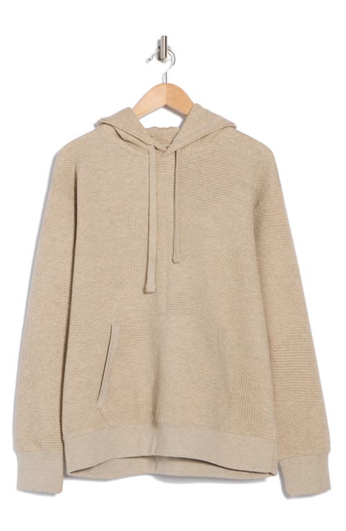 Fleece Factory Premium Jacquard Hoodie In Heather Oatmeal