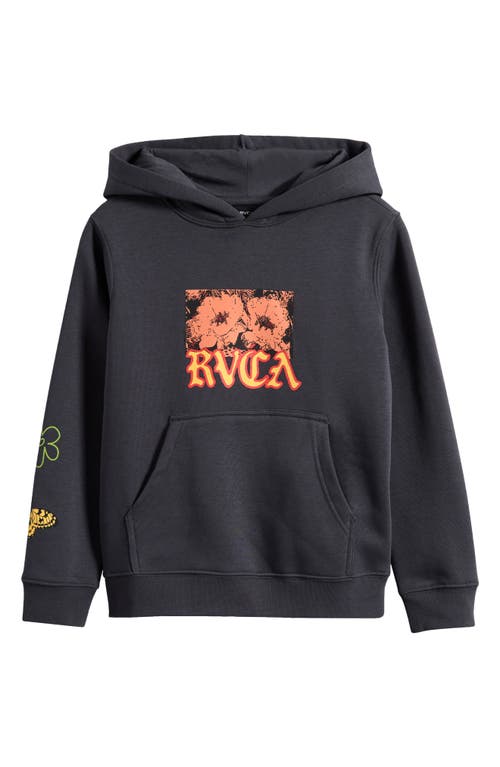 Rvca Kids' Optunia Graphic Hoodie In Garage Blue