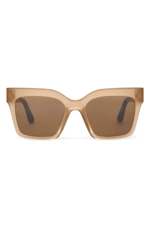 Toms Adelaide 52mm Gradient Square Sunglasses In Oatmilk Crystal Fade/brown
