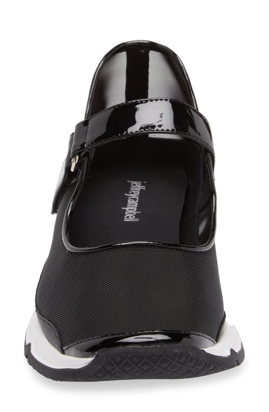 Shop Jeffrey Campbell Kicks Mary Jane Sneaker In Black Mesh Black Patent