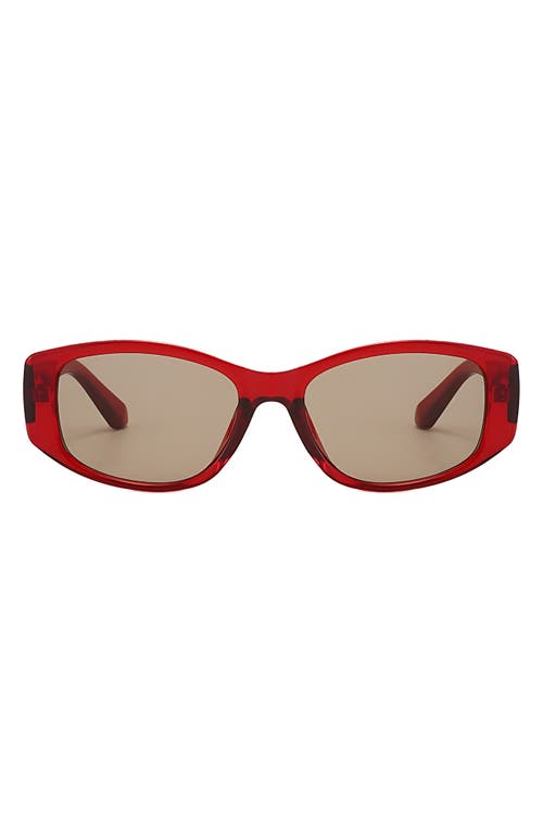 Fifth & Ninth Tara 55mm Polarized Geometric Sunglasses In Red