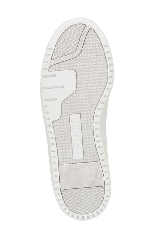 Guess Miram Platform Sneaker In White/silver