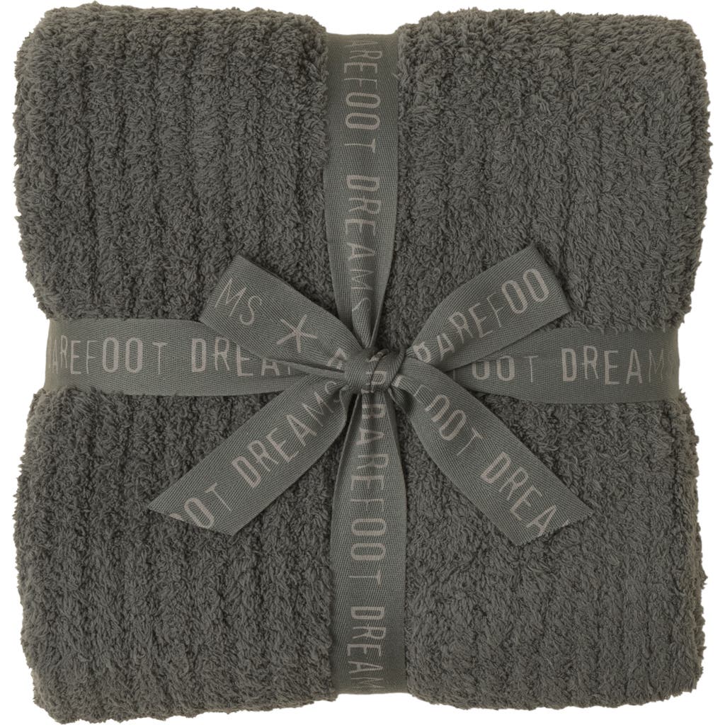 Barefoot Dreams Cozychic Ribbed Throw In Olive Branch