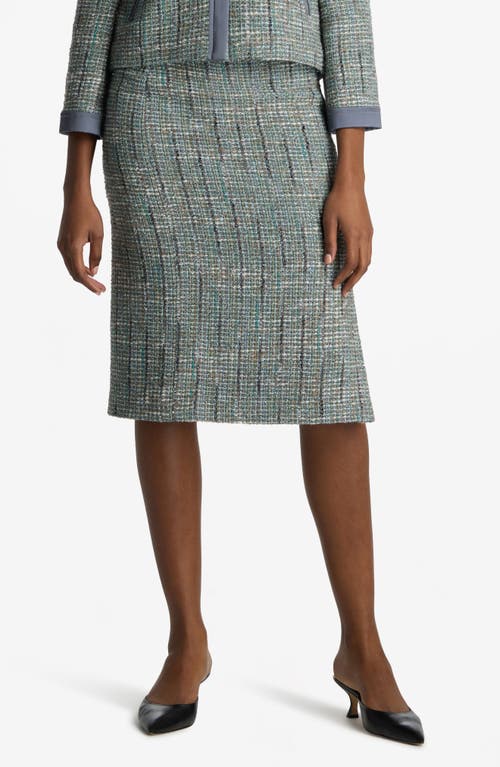 Metallic Tweed Skirt in Slate Multi