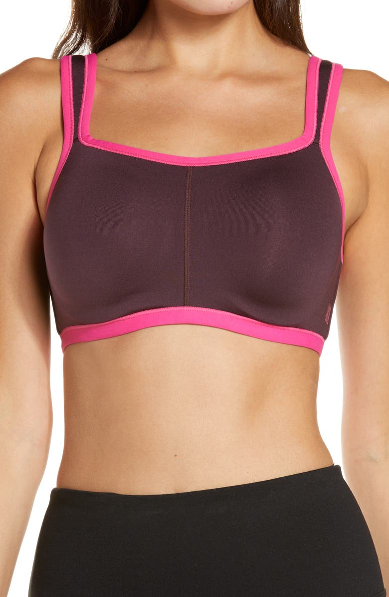 NATORI Yogi Convertible Sports Bra, Main, color, SUMAC / ELECTRIC PINK