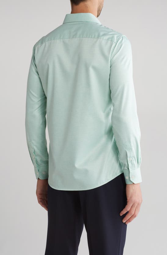 Tom Baine Slim Fit Performance Stretch Button-up Shirt In Green