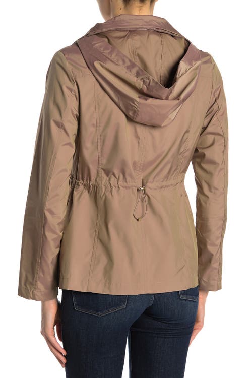 Shop Cole Haan Water Repellent Hooded Parka In Champagne