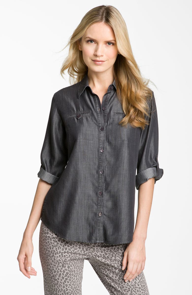 Foxcroft Roll Sleeve Tencel® Shirt | Nordstrom