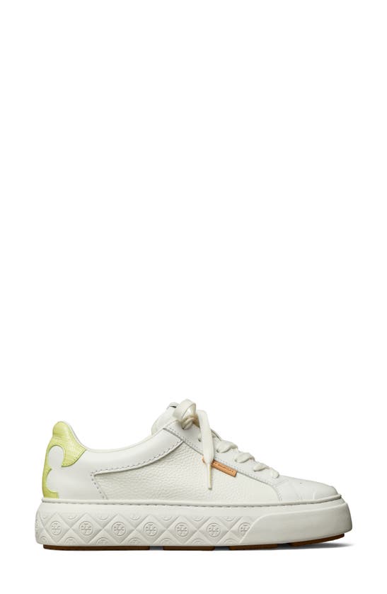Shop Tory Burch Ladybug Sneaker In Purity / Lime Green
