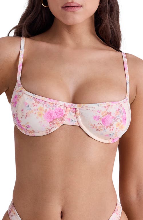 HOUSE OF CB Antibes Floral Underwire Bikini Top Print at Nordstrom,