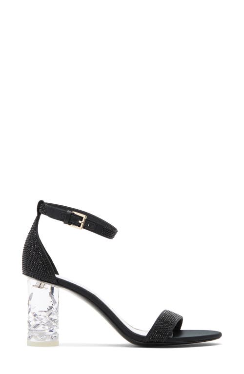 Kate Spade New York Aolra Pavé Clear Heel Sandal In Black