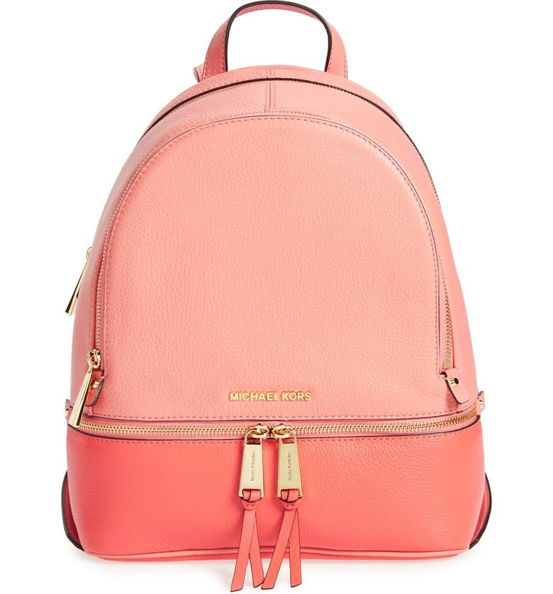 MICHAEL Michael Kors 'Small Rhea' Colorblock Leather Backpack | Nordstrom