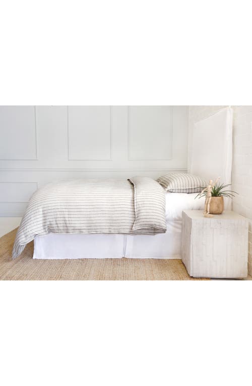 Shop Pom Pom At Home Blake Duvet Cover In Flax/midnight