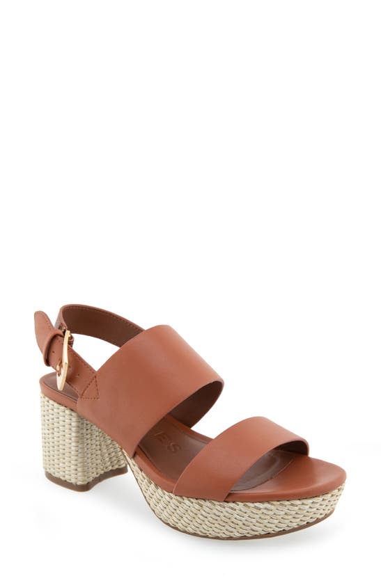 Aerosoles Camilia Platform Sandal In Ginger Bread Combo